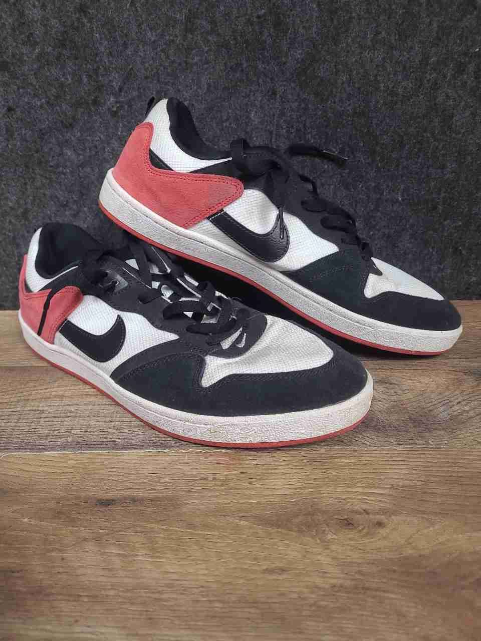 Nike SB Alleyoop White Black University Red Men's Skate Shoes Size 12