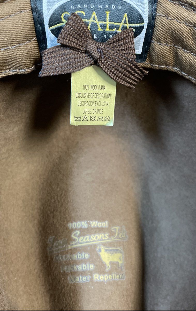 Scala Men's Brown Four Seasons Wool Felt Crushable Water Repellent Fedora Hat