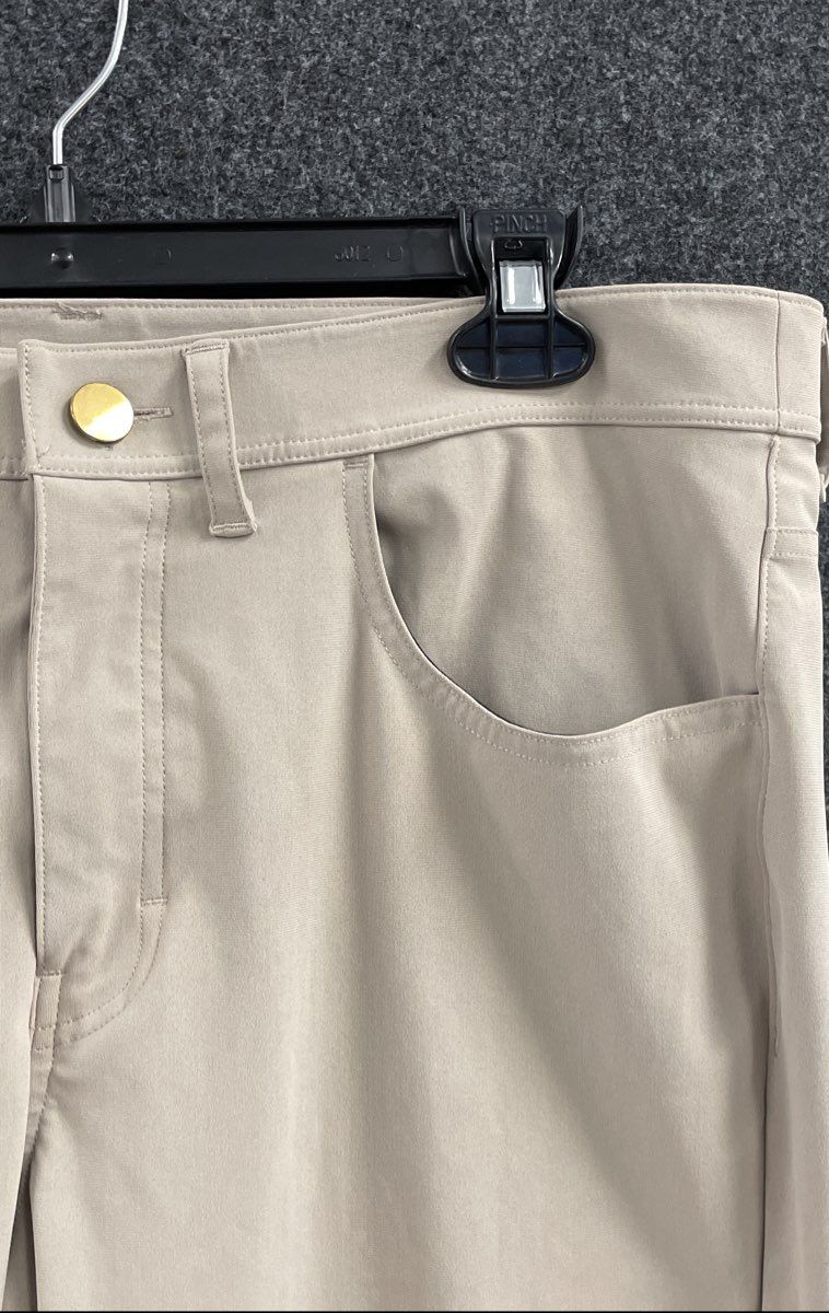 Zella Men's Beige Pyrite Sorona 5-Pocket Performance Tech Pants Sz 36