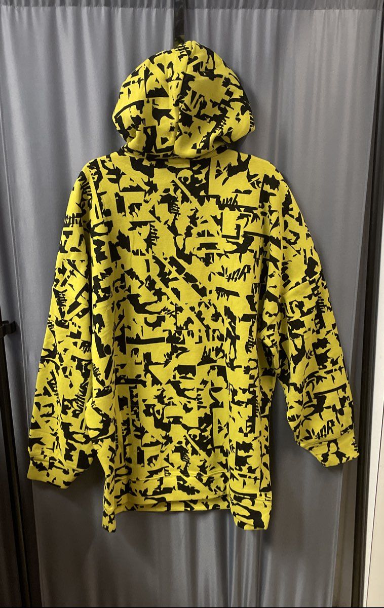 Yitty Women's Major Label Oversized Hoodie Yellow Black Pullover Sz S NWT