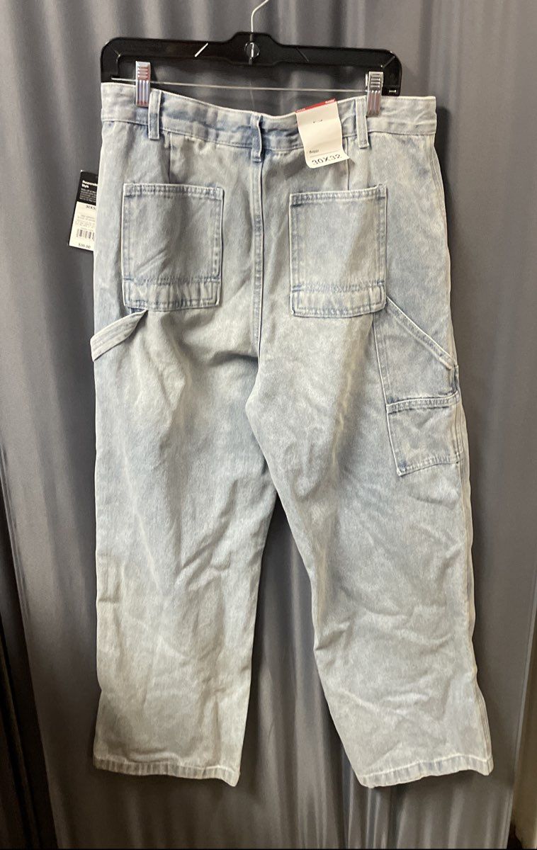 Original Use Men's Baggy Carpenter Pant Light Wash Blue Denim NWT Sz 30x32