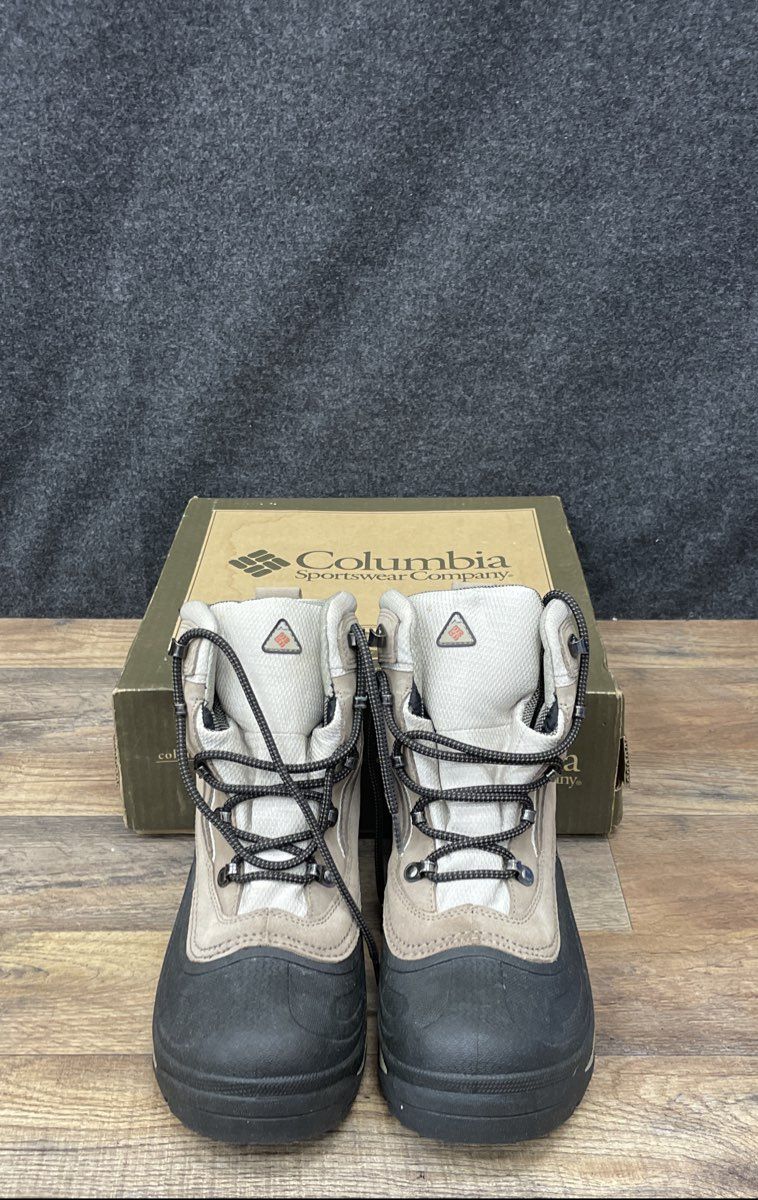 Vintage Columbia Cascadian Summit Tan Black Women's Winter Snow Boots Size 8