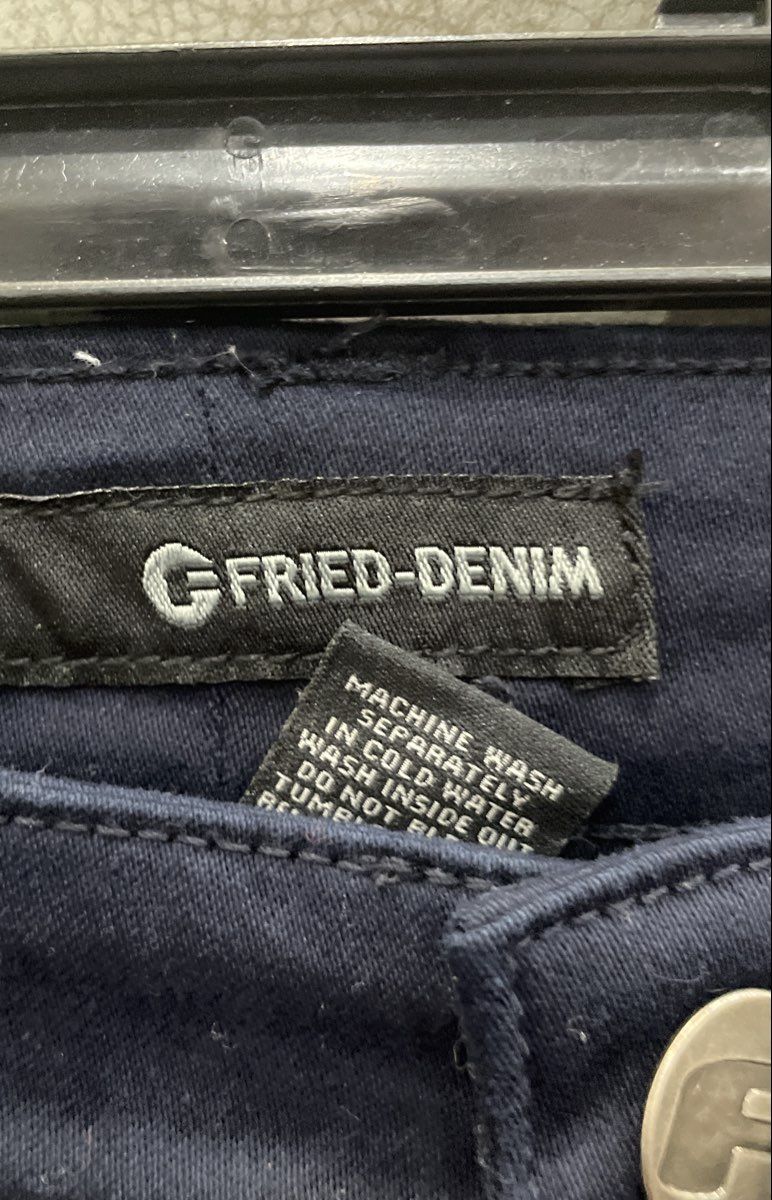 Fried Denim Men's Navy Blue Cotton Blend Stretch 5-Pocket Pants Sz 42x30