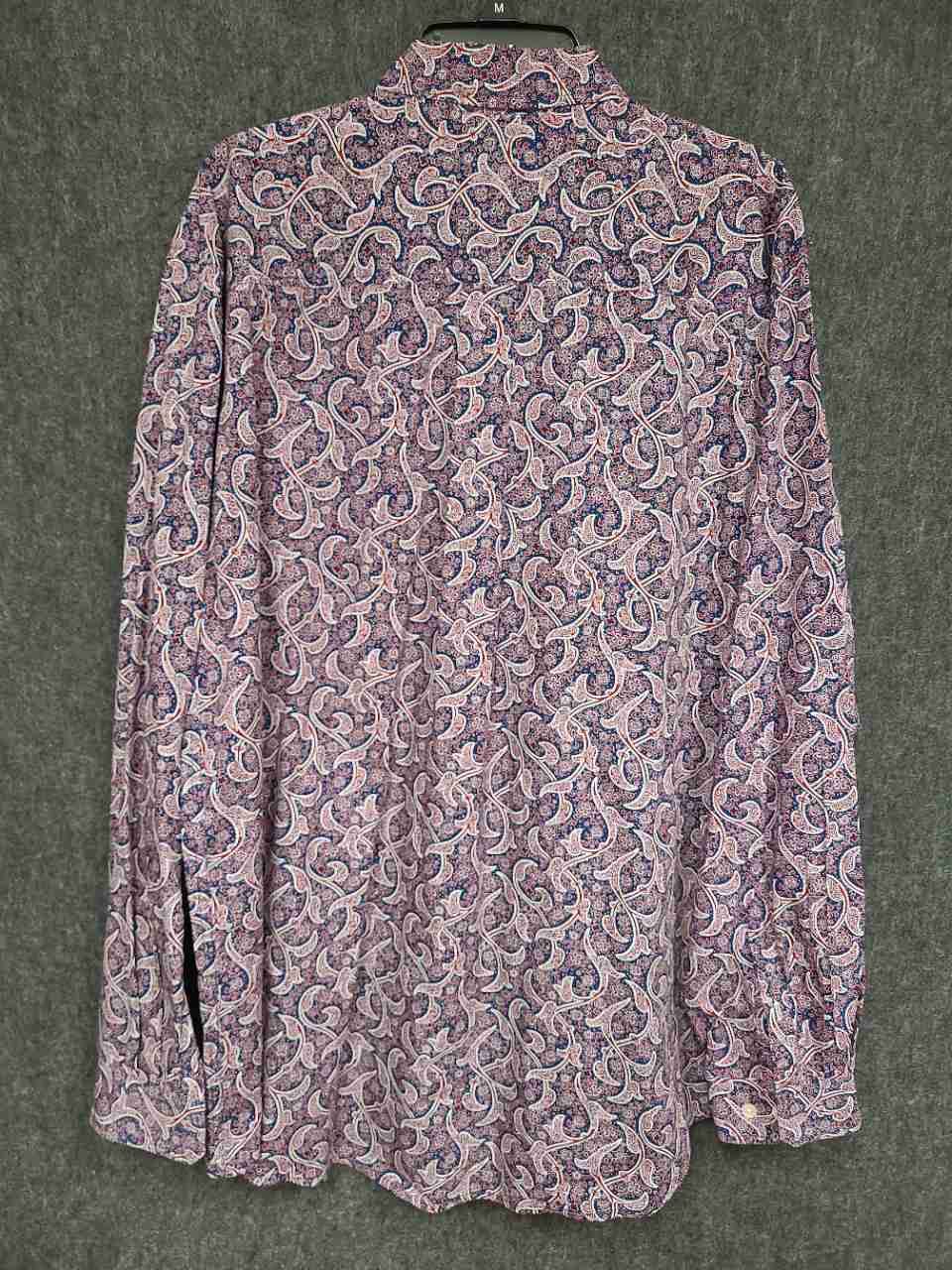 Cinch Men's Long Sleeve Button Down Shirt Blue Red Paisley Western Sz XL