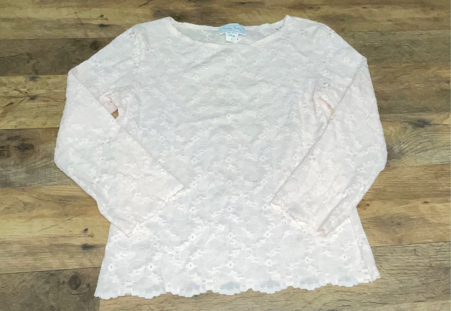 Hanky Panky Women's Signature Lace Long Sleeve Top Pink Vintage 90s Y2K Sz S