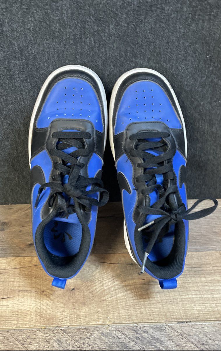 Nike Court Borough Low Recraft Game Royal Black Youth Sneakers Size 4.5Y