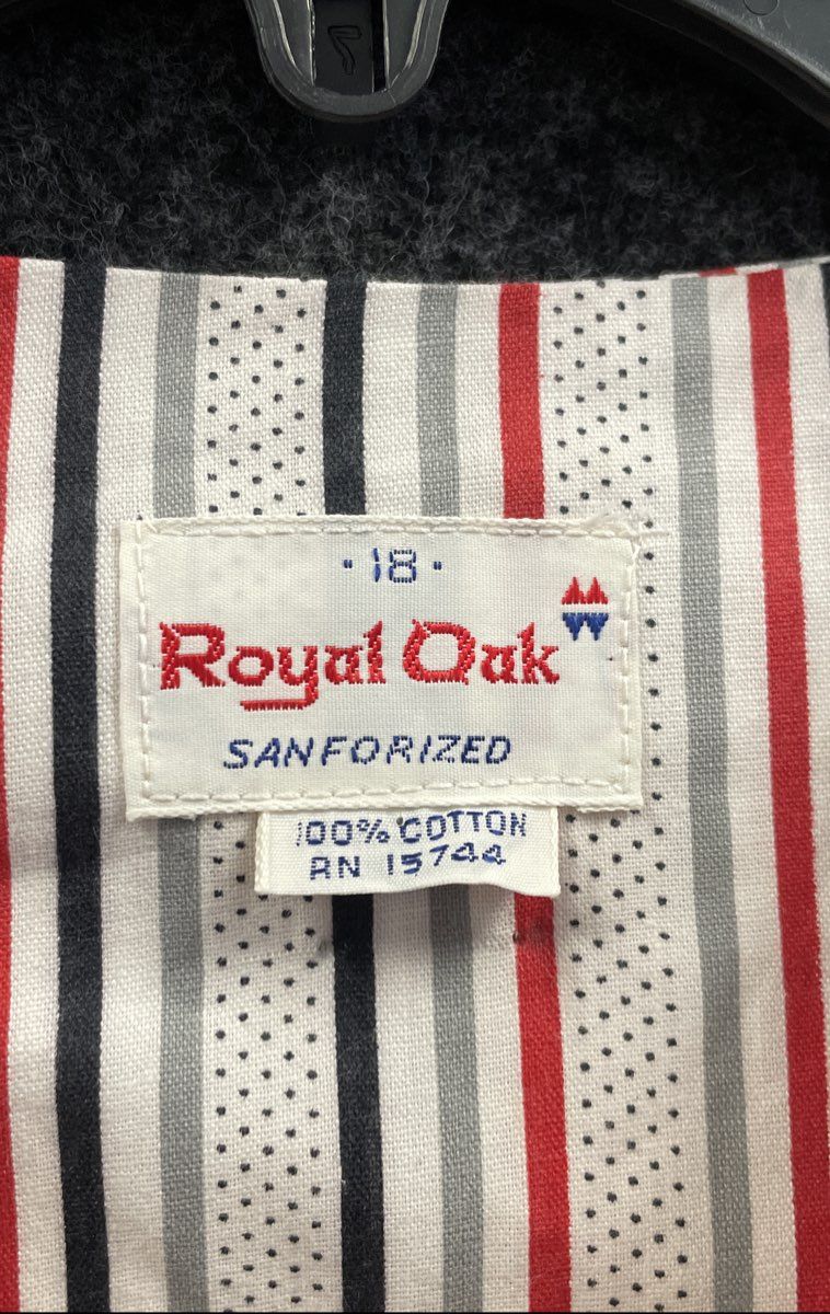 Vintage 70s Royal Oak Men's Striped Cotton Pullover Pajama Top Sz 18