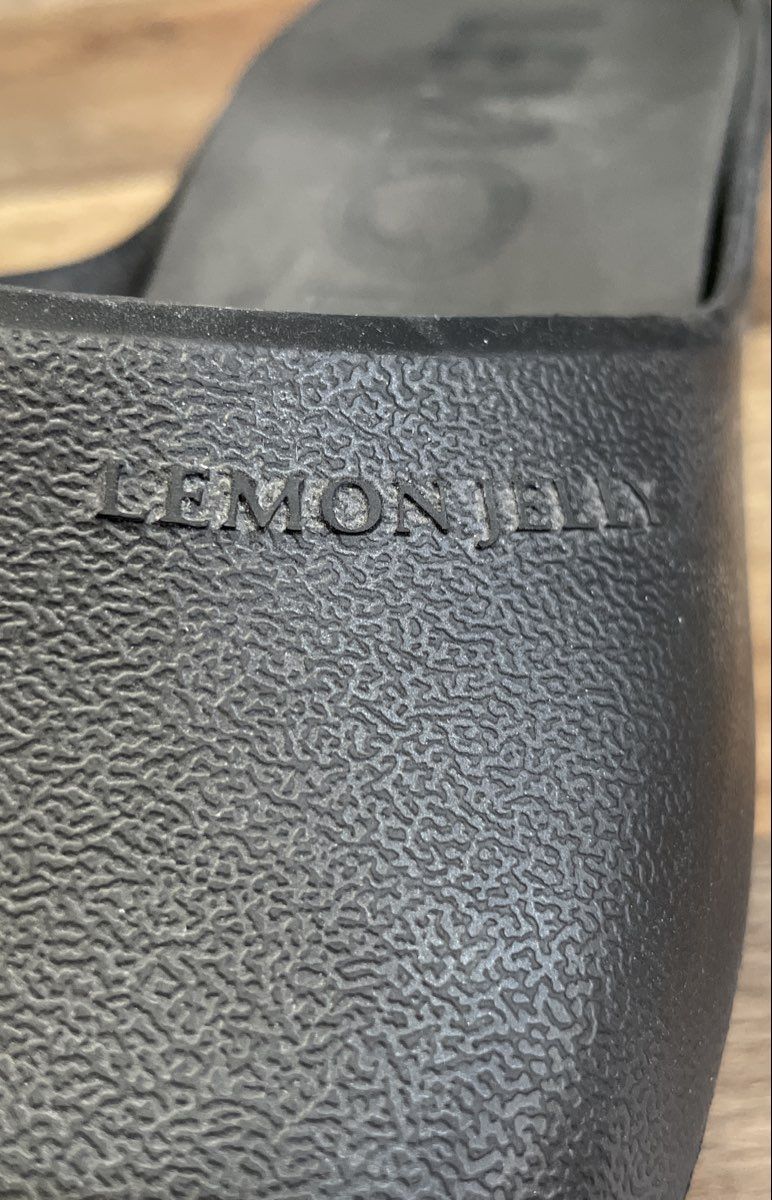 Lemon Jelly Black Matte Platform Slide Sandals Women's Size 41 EU