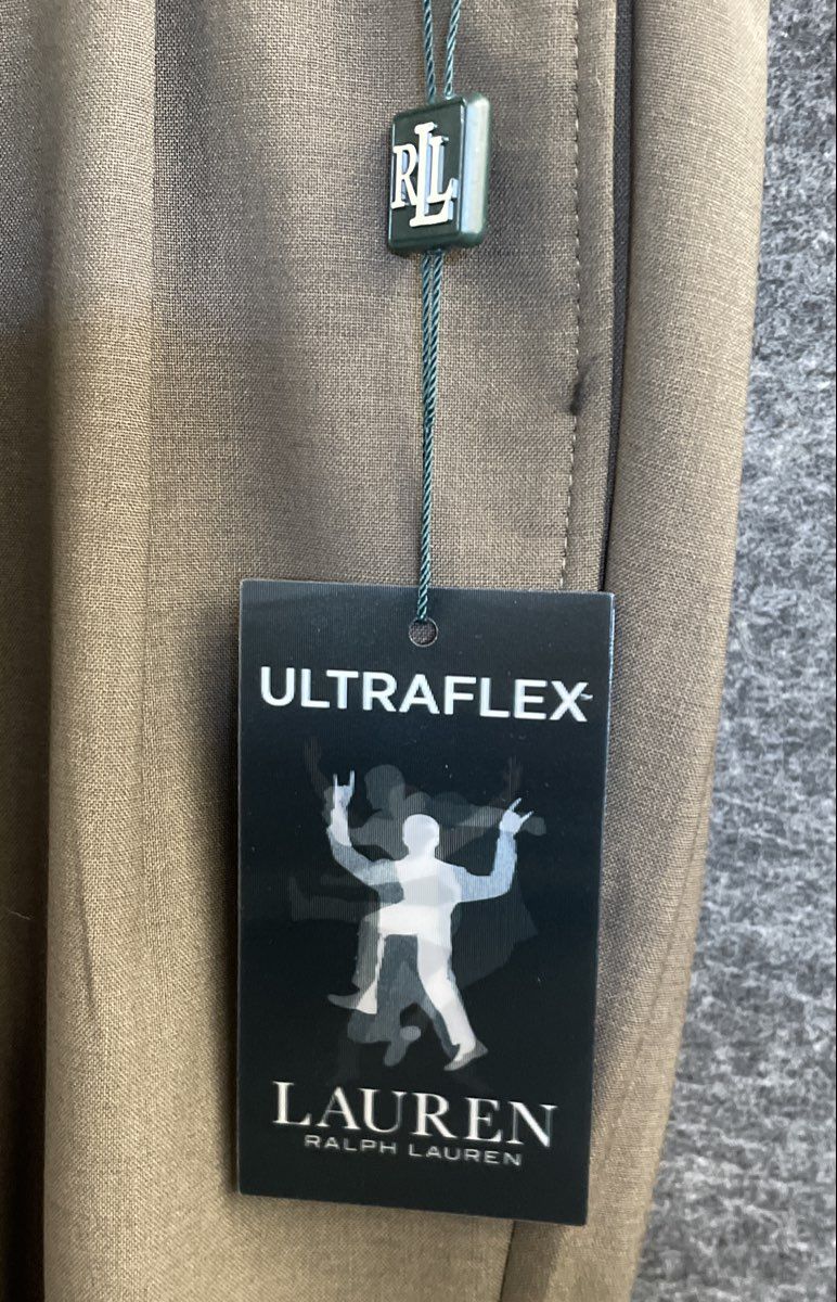 Lauren Ralph Lauren Men's Light Brown Ultraflex Wool Suit Pants Sz 38x30 NWT