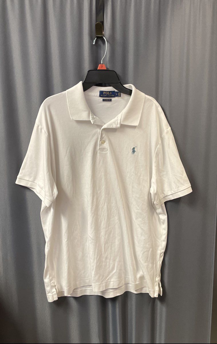 Polo Ralph Lauren Men's White Classic Fit Short Sleeve Golf Polo Shirt Sz L