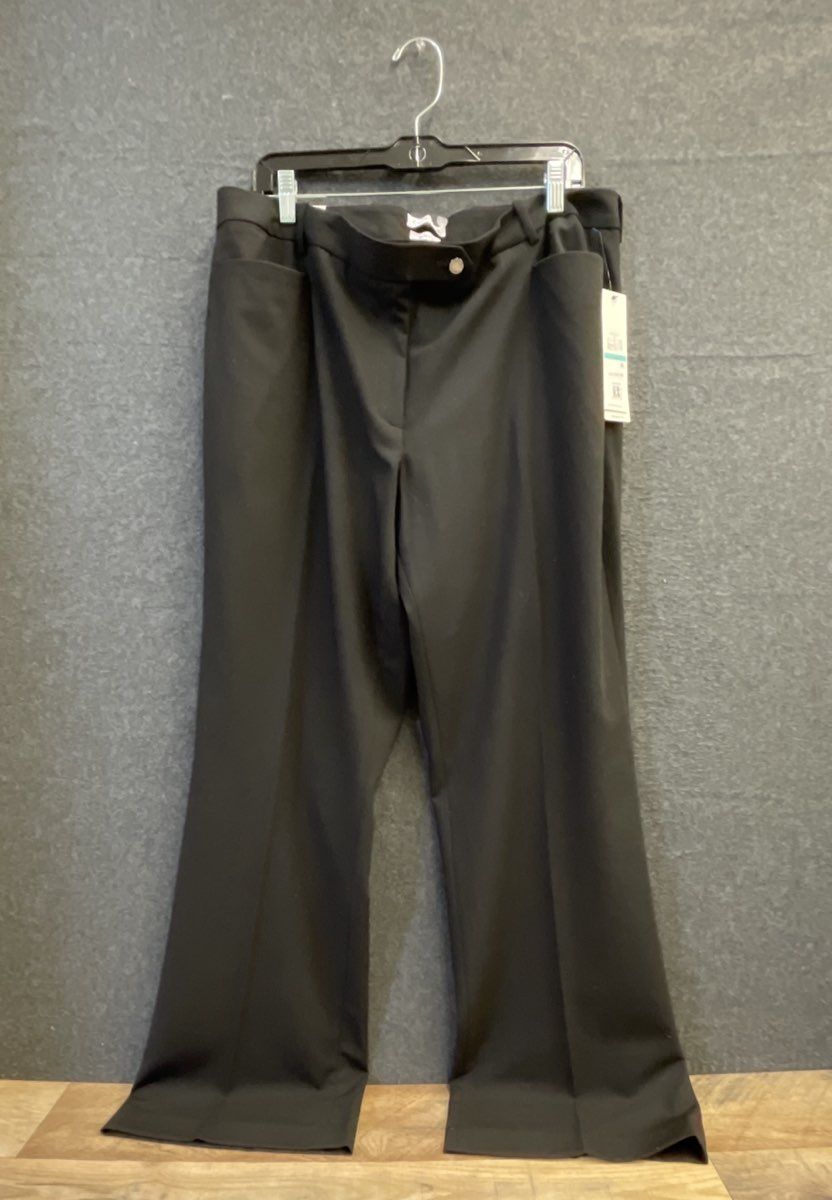 Calvin Klein Women's Black Modern Fit Tapered Leg Dress Pants NWT Sz 16