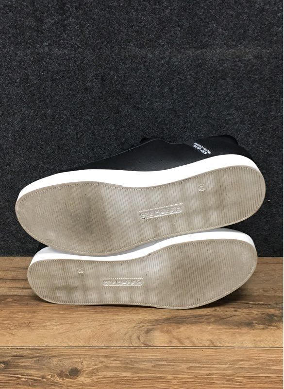 Skechers Hands Free Slip-ins Court & Classic Black White Men's Size 12 Wide Fit