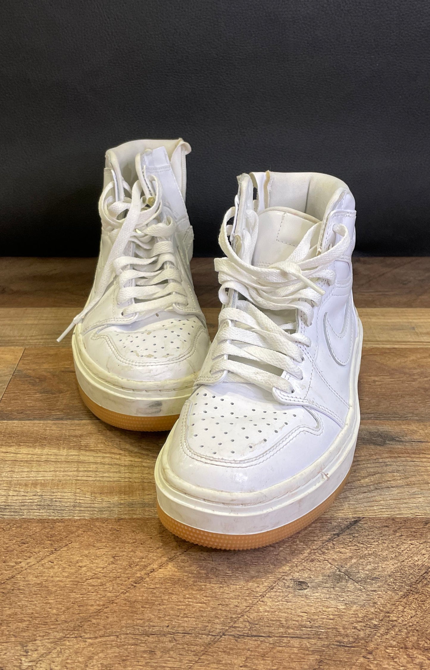 Nike Air Jordan 1 Elevate High White Gum Side Zip Women's Size 6.5