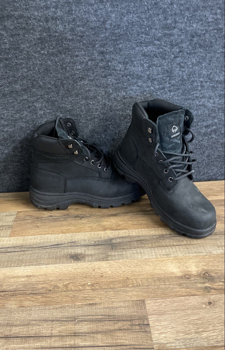 Wolverine Floorhand Waterproof Steel Toe Black 6" Work Boots Men's Size 8.5