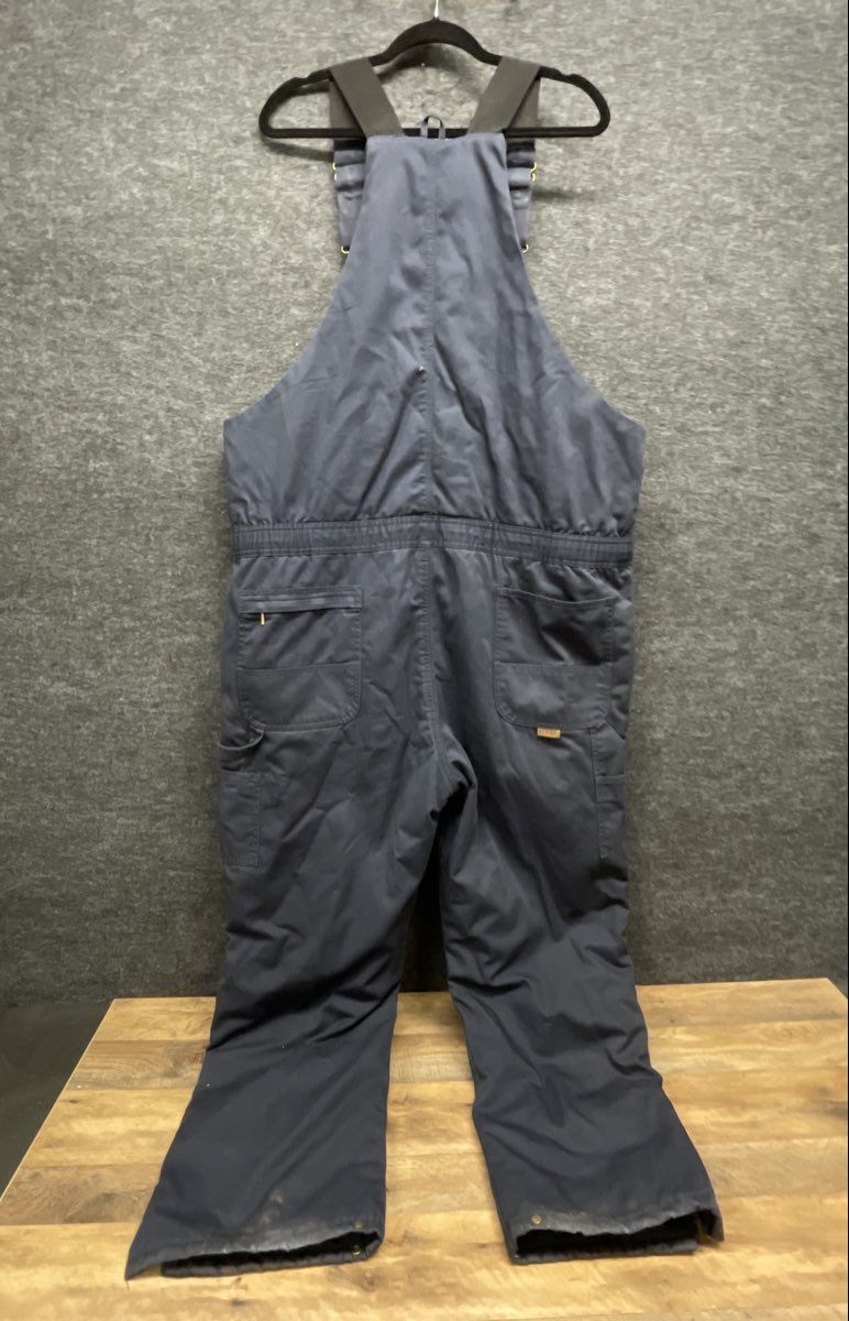 Berne Men's Navy Blue Insulated Quilted Bib Overalls Suburban Propane Sz XL
