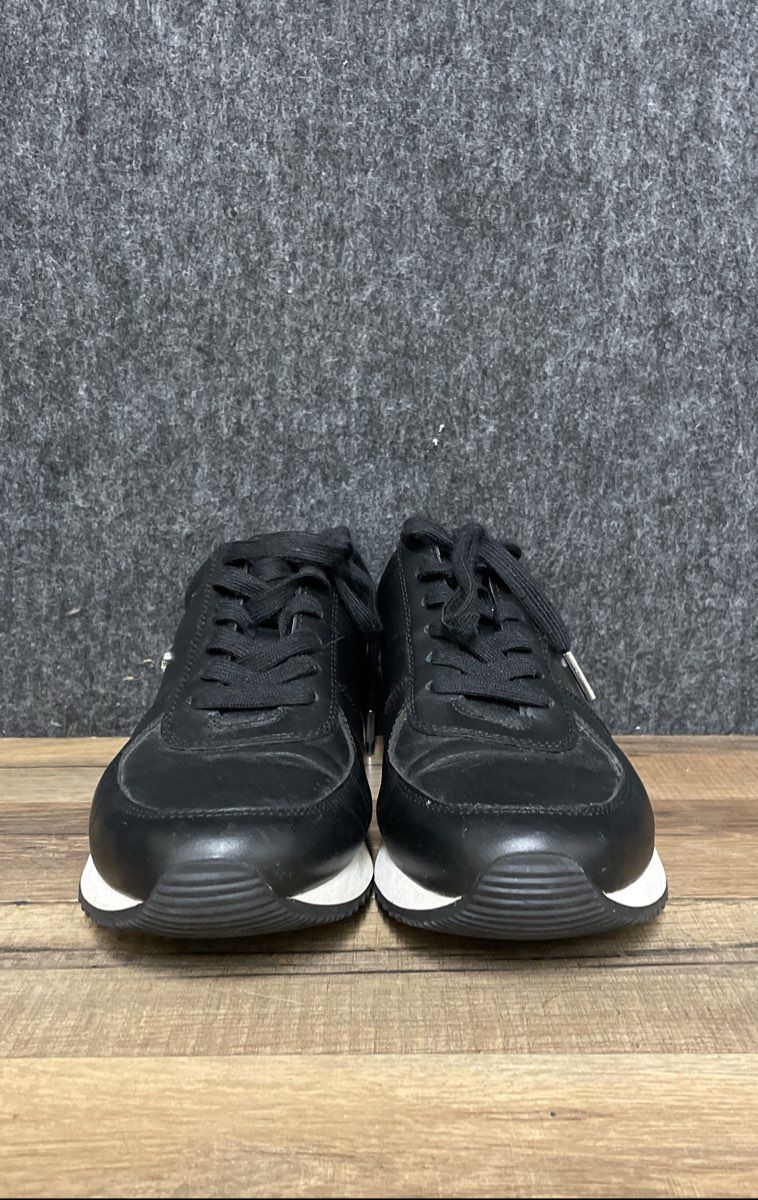 MICHAEL Michael Kors Allie Trainer Black Leather Sneakers Women's Size 9.5