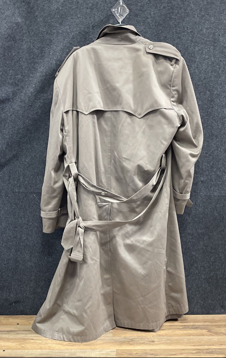 Vintage 90s Towne by London Fog Men's Beige Trench Coat Double Breasted Sz 46L