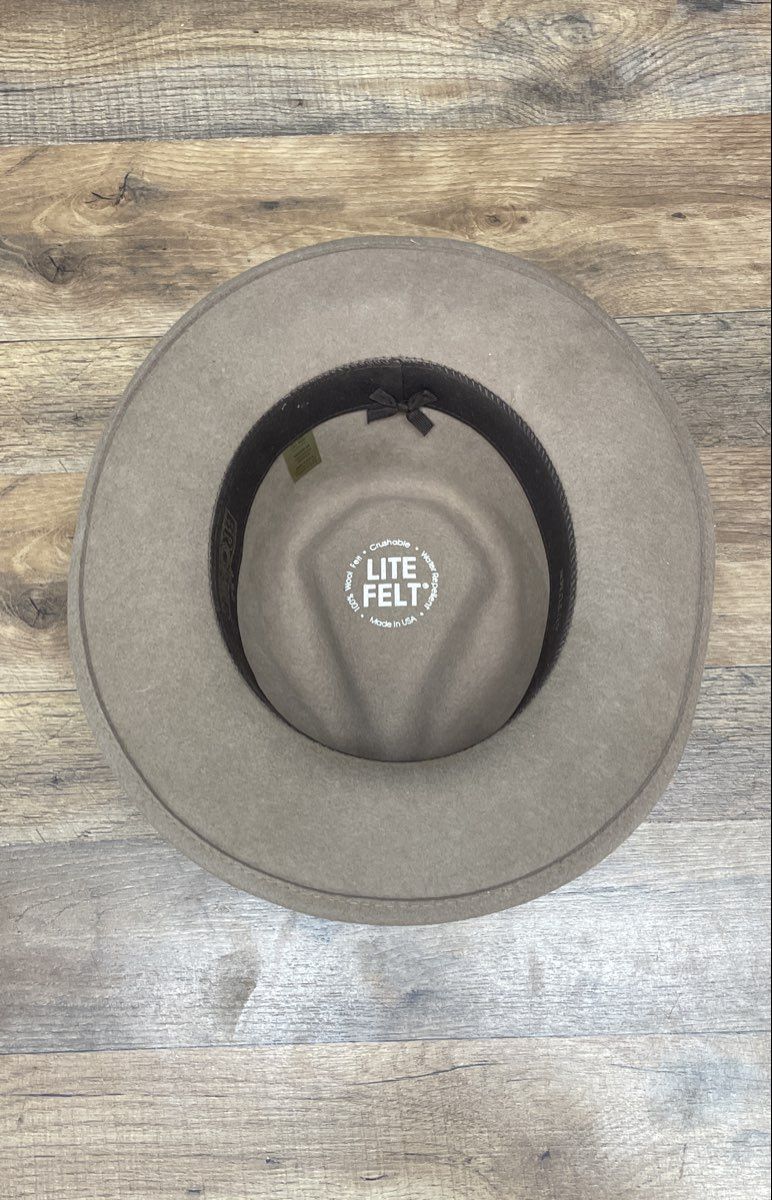 Brooklyn Hat Co Men's Lite Felt Wool Fedora Tan Crushable Water Repellent Sz M