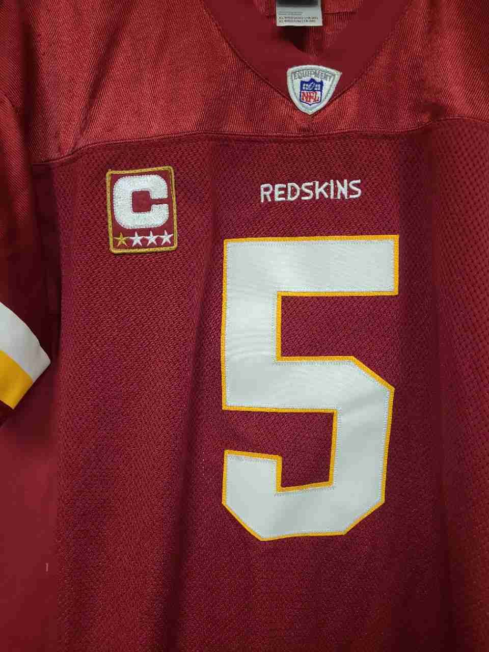 Reebok Washington Redskins Donovan McNabb #5 Captain Patch Jersey Youth Sz XL