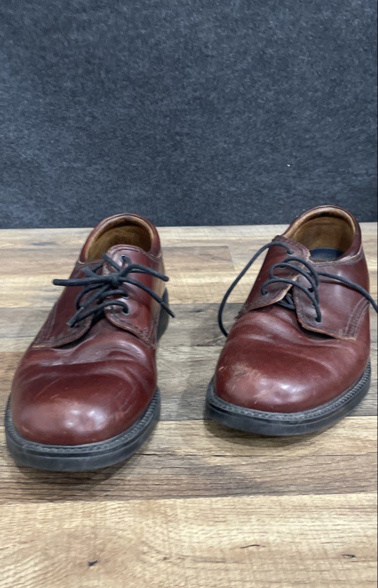 Dockers Men's 090-2209 Dark Brown Leather Plain Toe Derby Shoes Size 10M