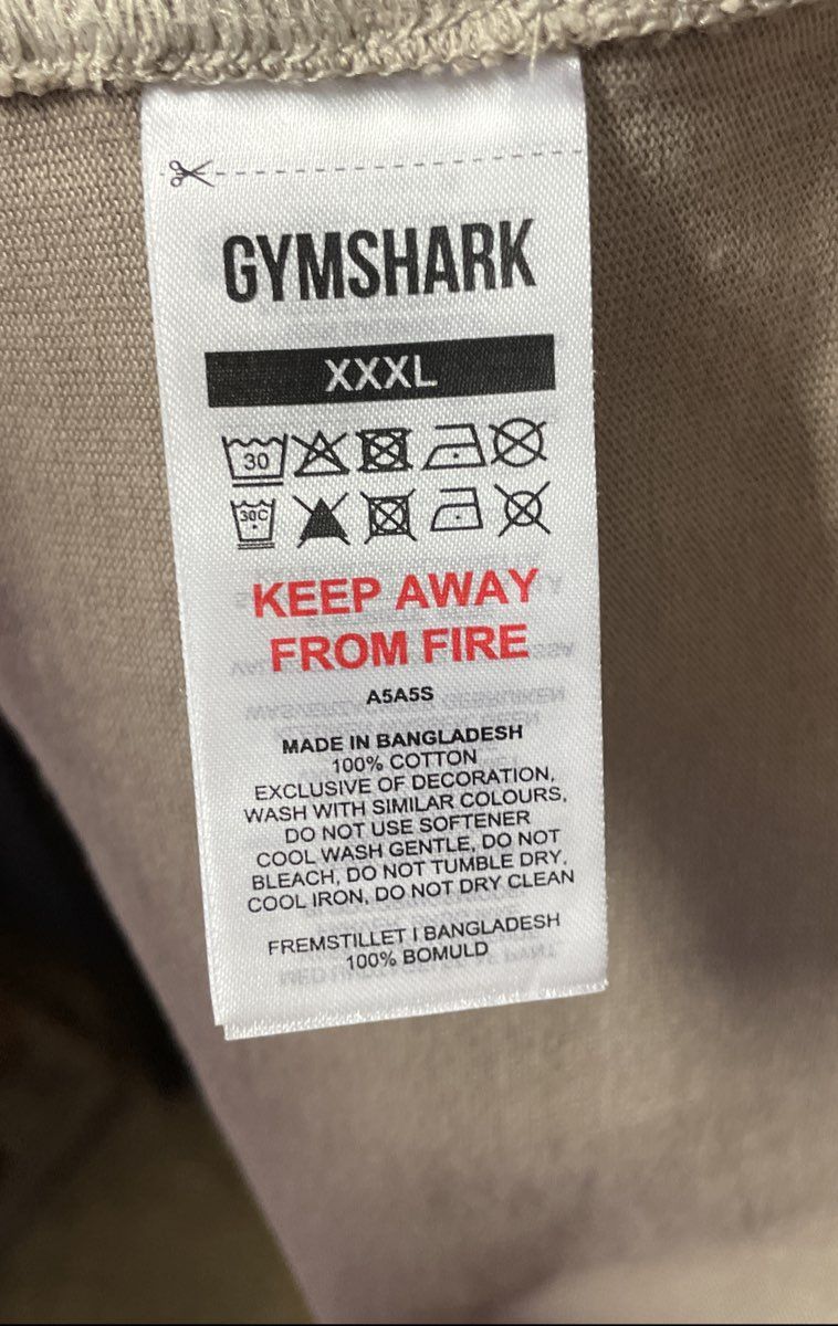 Gymshark Men's Beige Heavyweight Lifting Top Short Sleeve Boxy Sz XXL New
