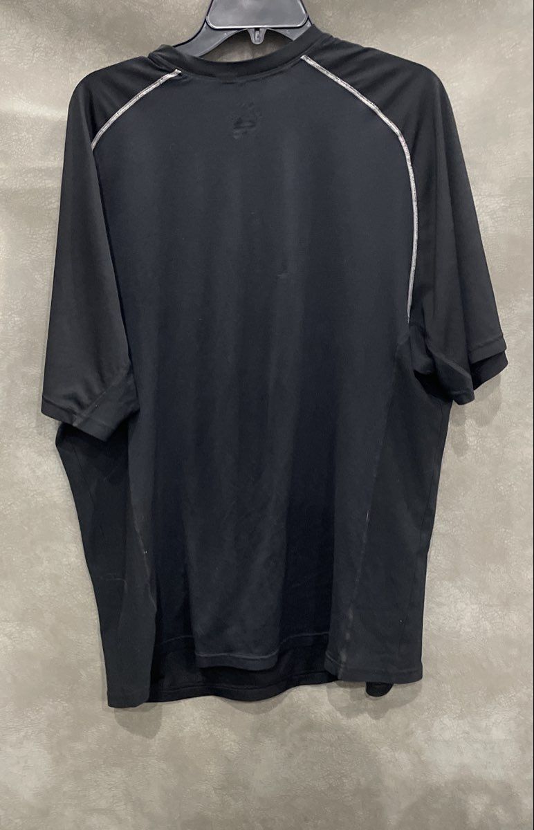 Nike Men's Dri-FIT Performance Shirt Black Short Sleeve Contrast Stitch Sz XXL