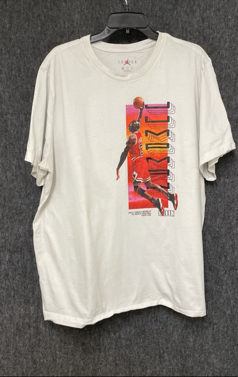 Jordan Men's White Legacy AJ 11 Jumpman Graphic T-Shirt Cotton Sz XXL