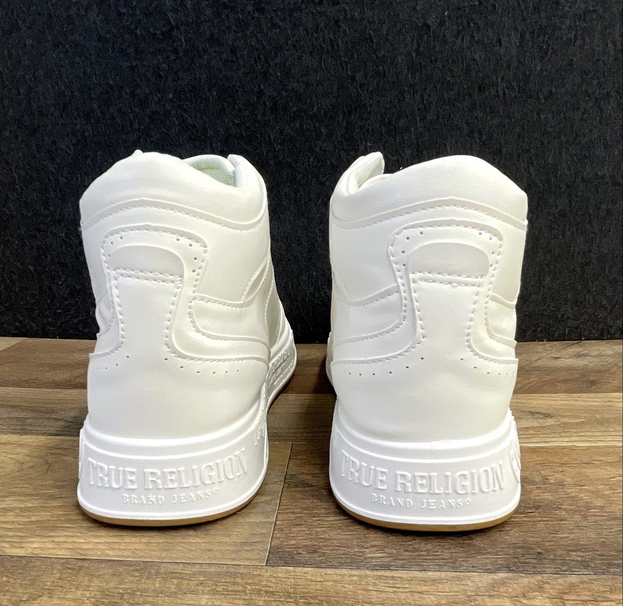 True Religion Men's White Gum Classic High Top Sneakers Size 11