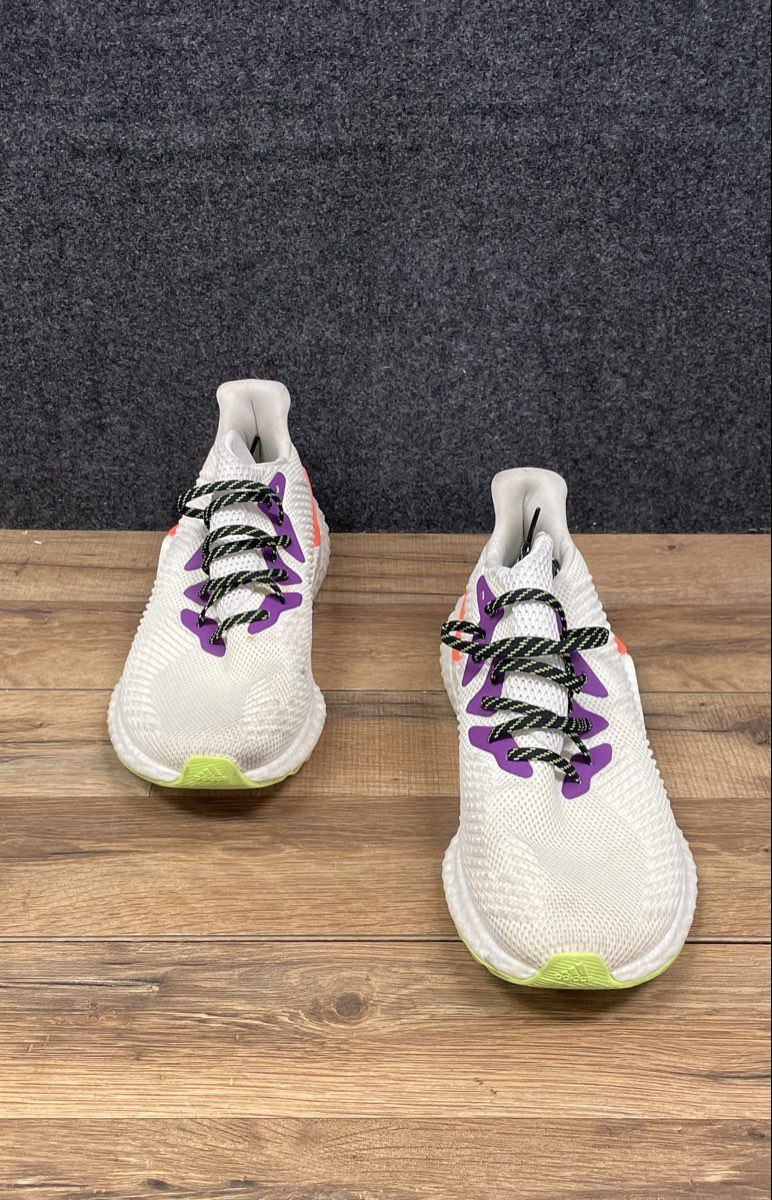 Adidas Alphaboost White Signal Coral Purple Men's Running Shoes Size 11.5