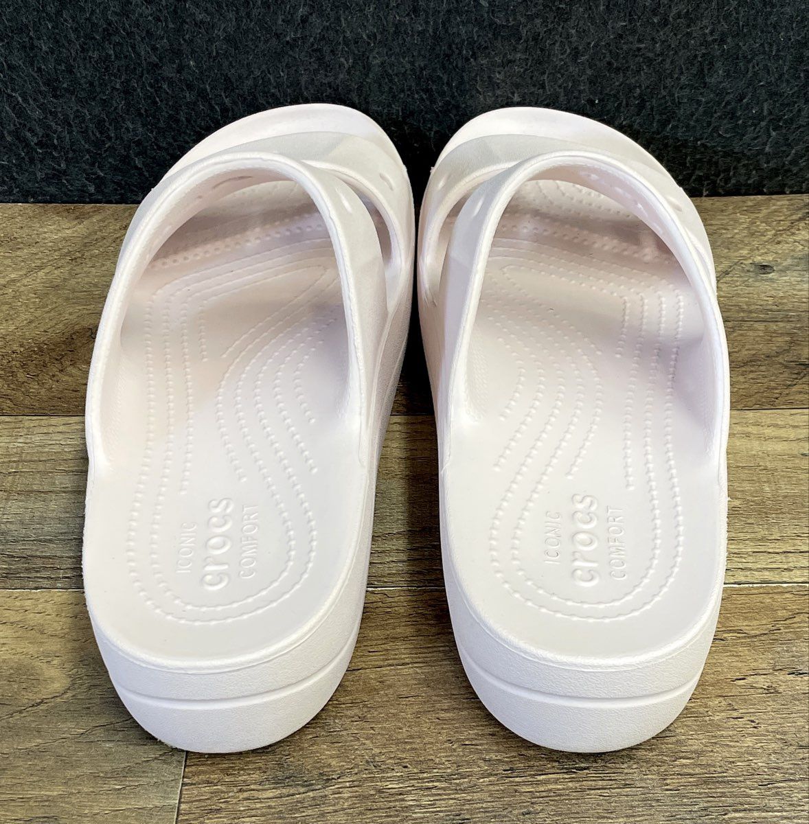 Crocs Classic Platform Sandal Pink Two-Strap Slide Women's Size 9