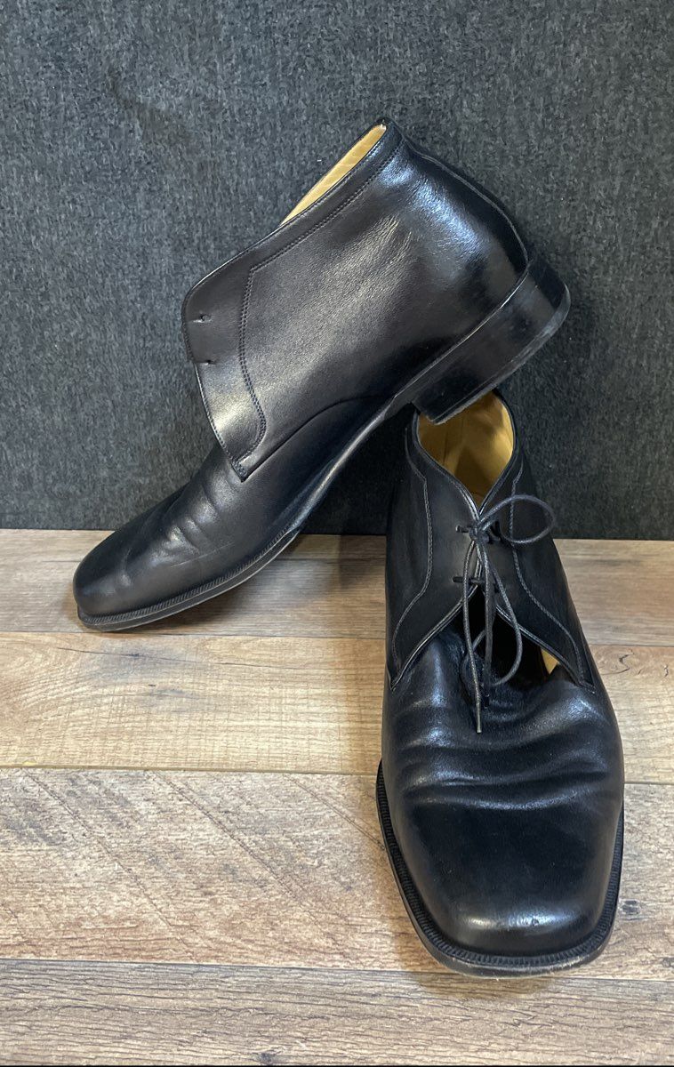Bruno Magli Rombo Black Leather Chukka Ankle Boots Men's Size 11.5 M