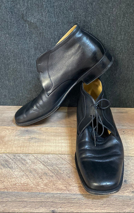 Bruno Magli Rombo Black Leather Chukka Ankle Boots Men's Size 11.5 M