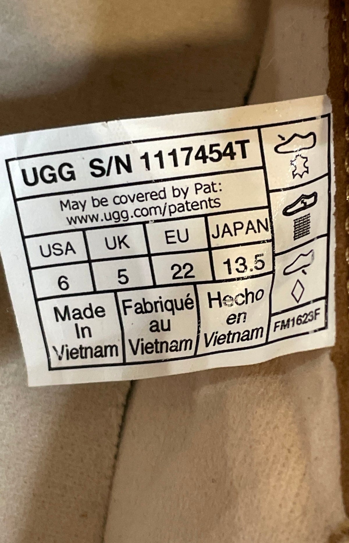 UGG Renato Chestnut Brown Suede Leather Toddler Sneakers Shoes Size 6