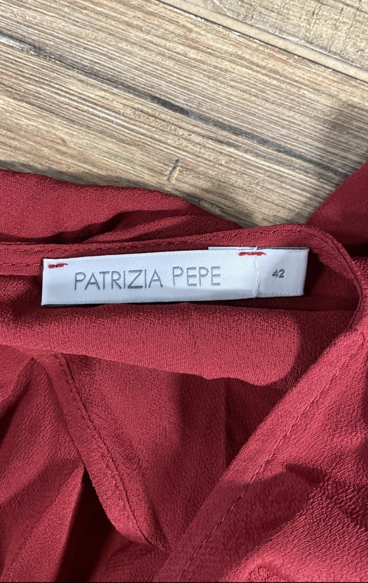 Patrizia Pepe Women's Red Diagonal Zipper Sleeveless Blouse Top Sz 42 NWT