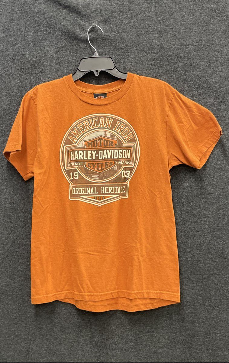 Harley-Davidson Black Cat Rocky Mount NC American Iron Graphic T-Shirt Sz M
