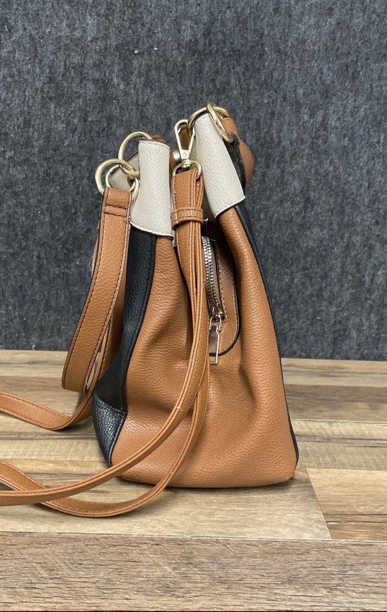 Marc New York Andrew Marc Colorblock Pebbled Faux Leather Crossbody Bag