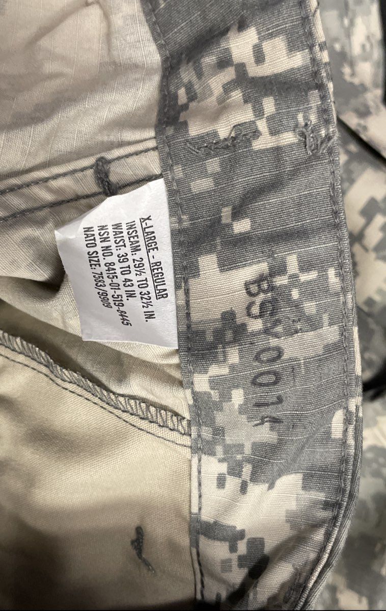 Woolrich Men's ACU Digital Camo Army Combat Uniform Cargo Pants XL Regular NWT