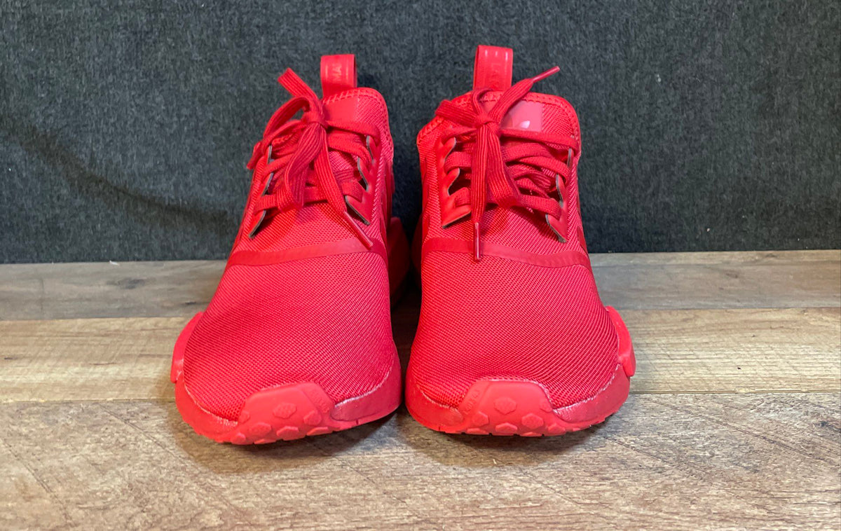 Adidas NMD R1 Triple Red Monochromatic Lifestyle Sneakers Size 7.5