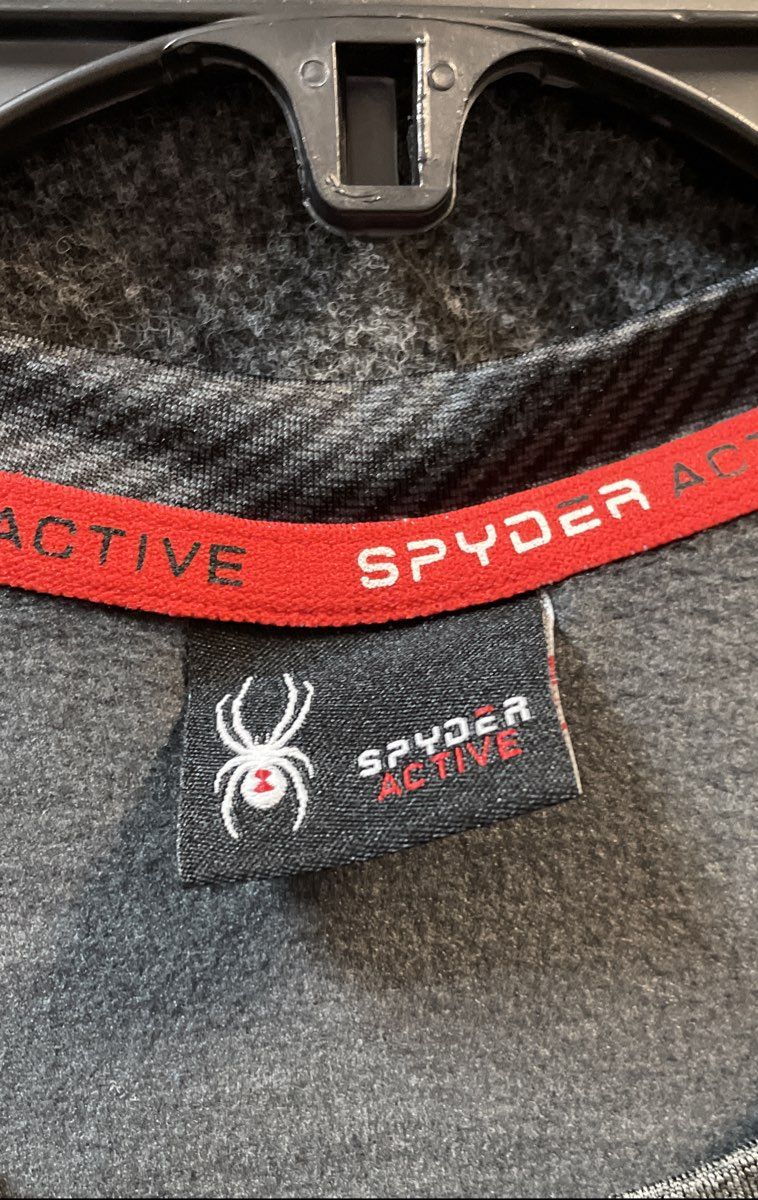 Spyder Men's Grey ProWeb Performance Long Sleeve Active Shirt Sz M