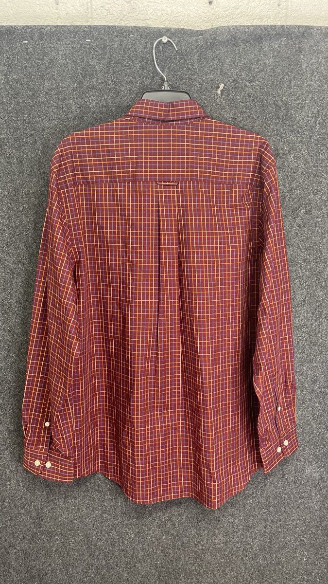 Saddlebred Men's Red Plaid Long Sleeve Button Up Shirt Wrinkle Free NWT Size L