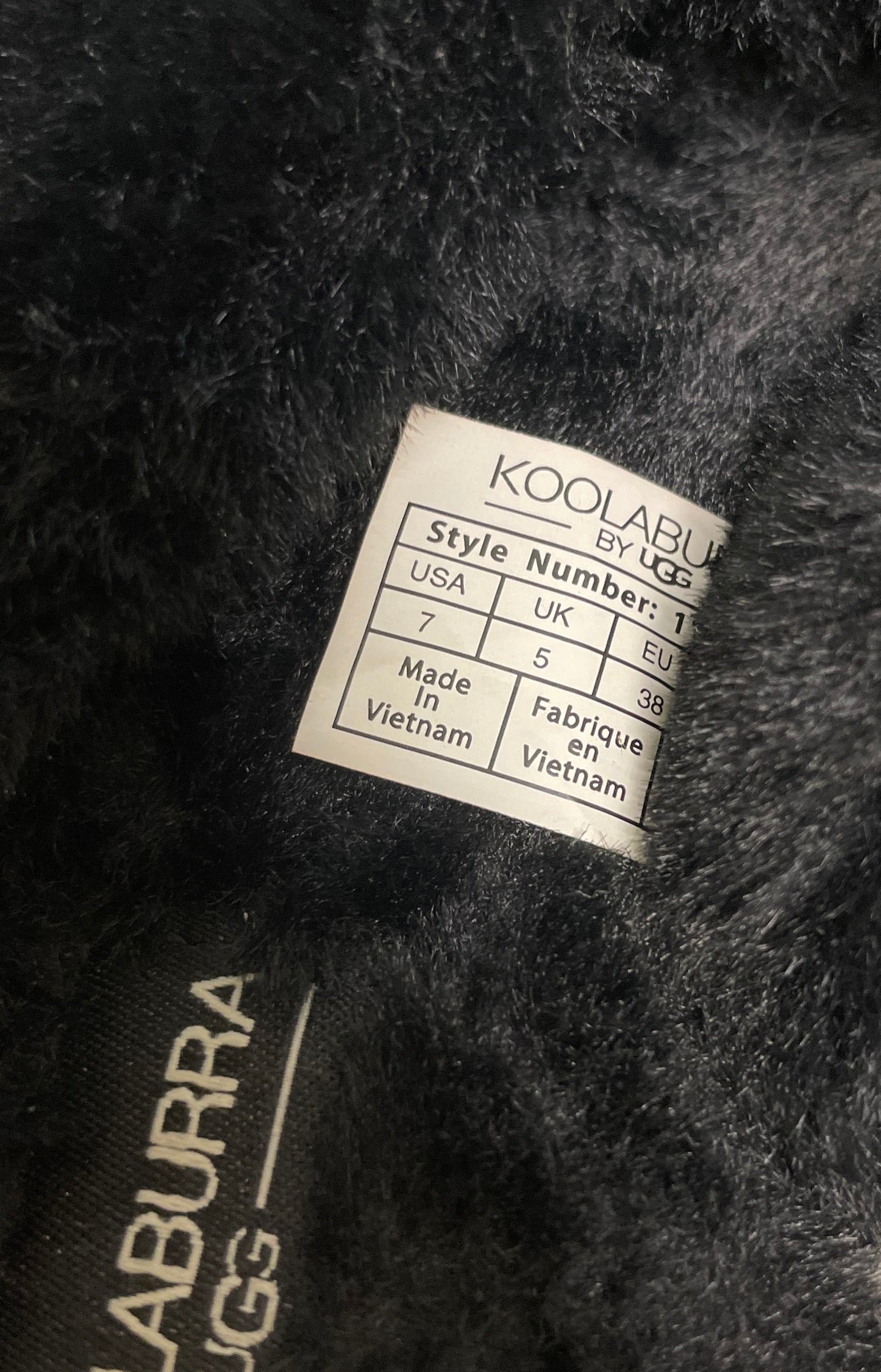 Koolaburra by UGG Fuzz-Ah Black Faux Fur Slide Sandals Women's Size 7