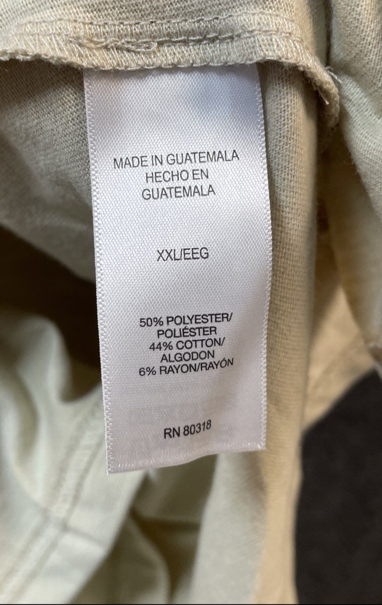 Lucky Brand Men's T-Shirt Taupe Cotton Blend Short Sleeve Crew Neck Sz XXL NWT