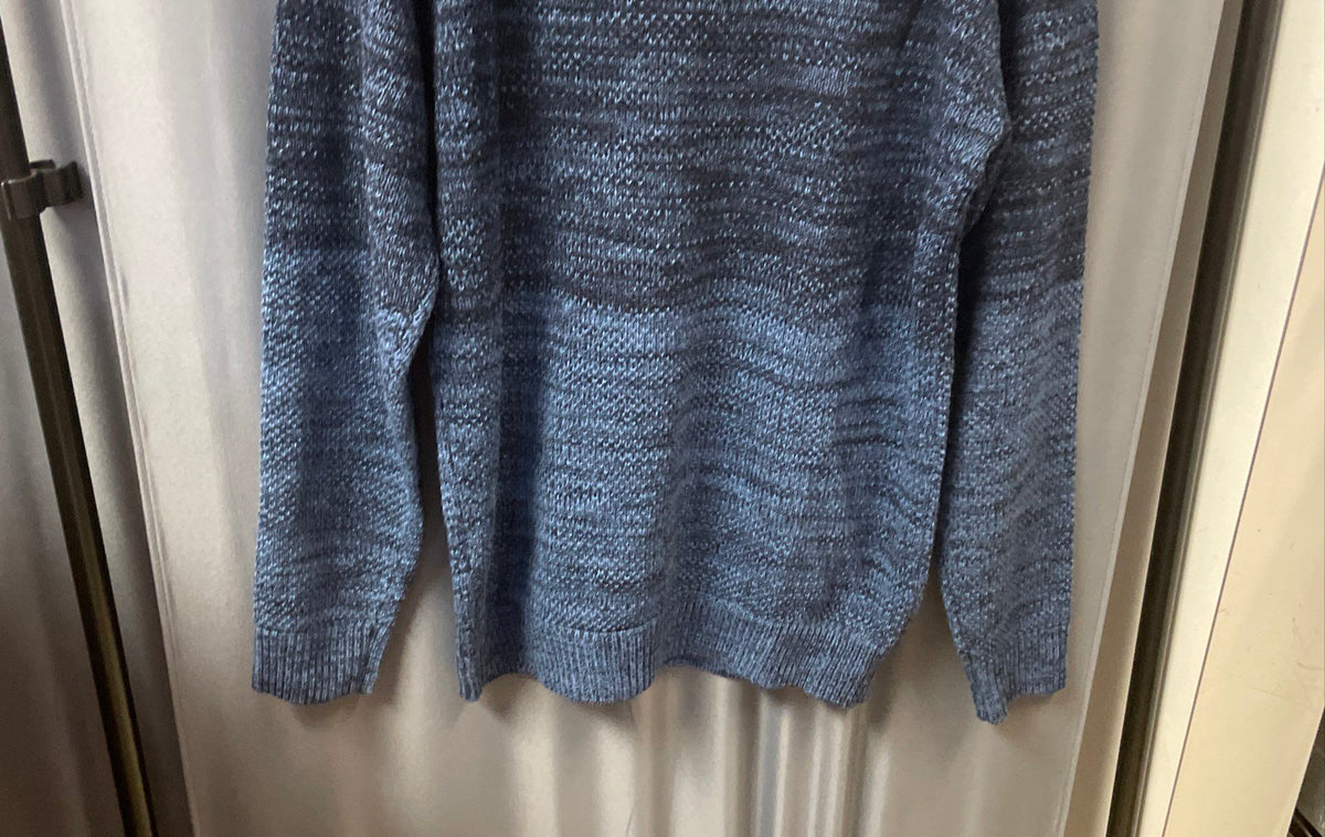 XRAY Men's Blue Pullover Hoodie Sweater Textured Knit Marl Sz 2XL NWT