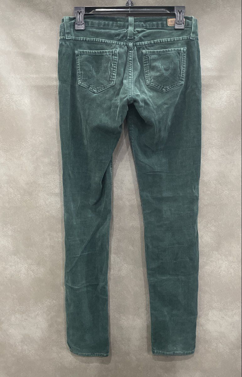 Truck Jeans Women's Green Corduroy Skinny Low Rise Pants Size 3