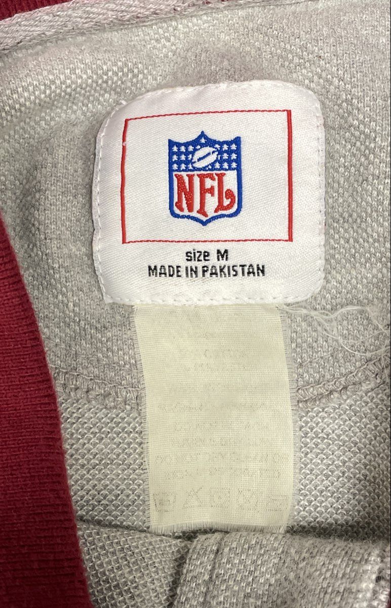 NFL Football Washington Redskins Polo Shirt Short Sleeve Grey Mens Size Medium