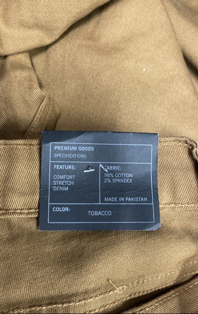Steve's Jeans Men's Tobacco Regular Fit Cargo Stretch Denim Jeans 46x32 NWT