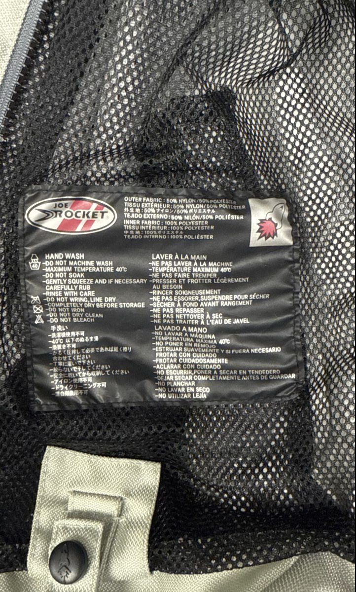 Joe Rocket Men's Phoenix Ion Mesh Motorcycle Jacket Silver Gray Size L
