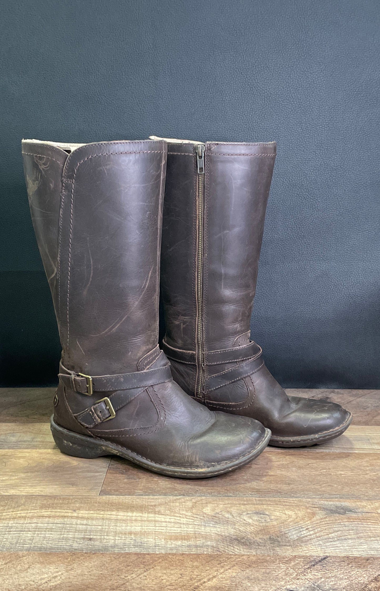 UGG Rosen Brown Leather Tall Riding Boots Women's Size 9