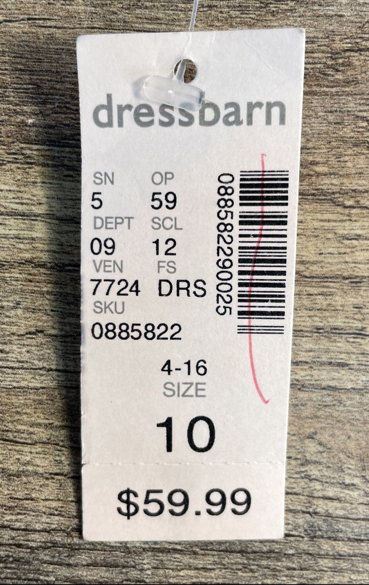 Dressbarn Women's Black Ruched Beaded Neckline Mini Dress Sz 10 NWT