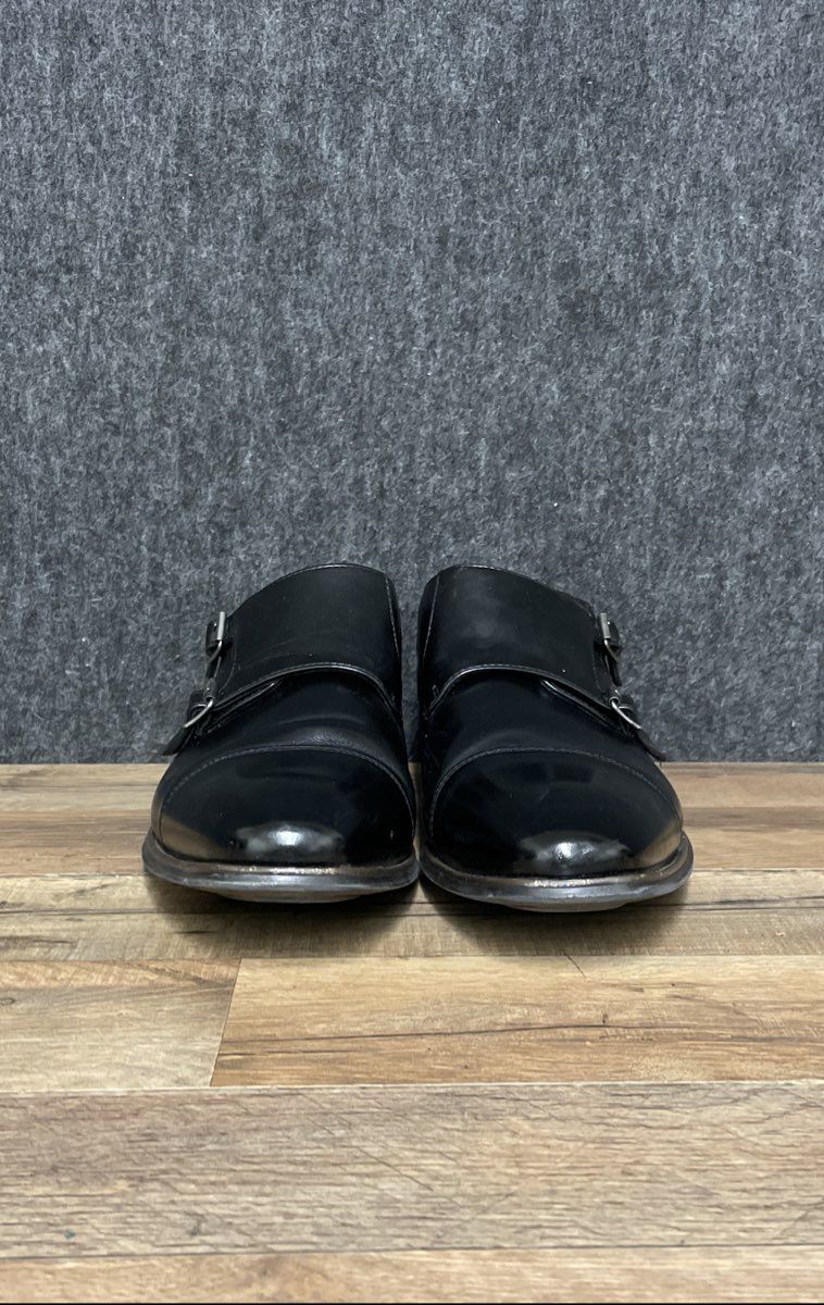 Stacy Adams Bayne Black Cap Toe Double Monk Strap Dress Shoes Size 12 M